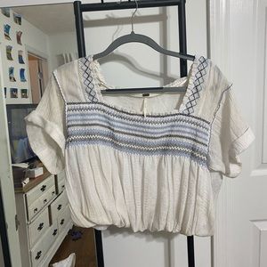 free people cropped shirt